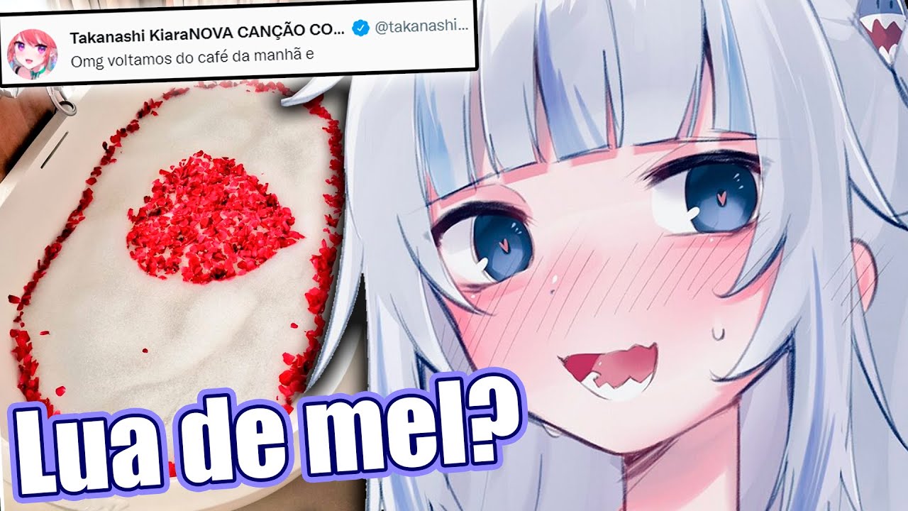 Gura reage a sensual foto da banheira de Kiara e sua amiga de férias