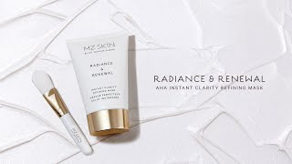 RADIANCE & RENEWAL AHA INSTANT CLARITY REFINING MASK
This deeply exfoliating face mask instantly brightens tired, dull skin. A 8.5% concentrate fruit acid complex stimulates cell turnover, refines pores and helps to eliminate pigmentation to brighten and restore luminosity. Results in smooth, revived and glowing complexion.
Website: http://www.mzskin.com/
Instagram https://www.instagram.com/mzskinofficial/
Facebook https://www.facebook.com/mzskin
Twitter https://twitter.com/MZSkinOfficial RADIANCE & RENEWAL AHA INSTANT CLARITY REFINING MASK