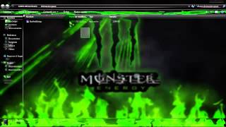 tema de personalisacion de windows 7  de mosterenergy (+efecto de galaxia y full glas ) screenshot 2