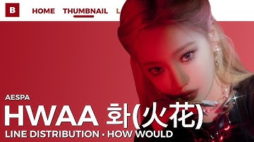 [How Would] Aespa - Hwaa 화(火花) | Line Distribution
