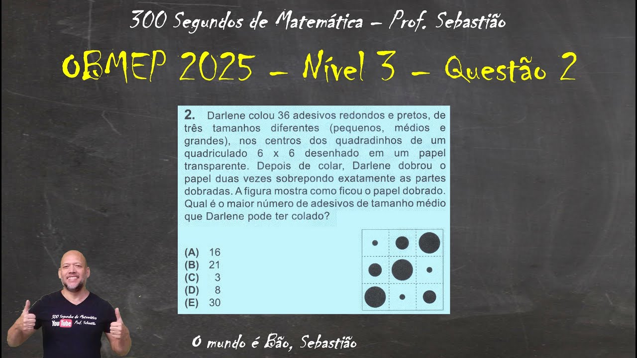 OBMEP 2025 Nível 3 Questão 2 - Darlene colou 36 adesivos redondos e ...