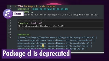 Org-mode - Package cl is deprecated