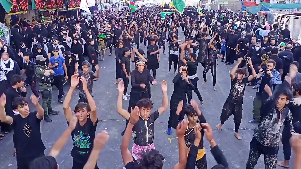 استعراض موكب شباب العباس (ع) في كربلاء المقدسه