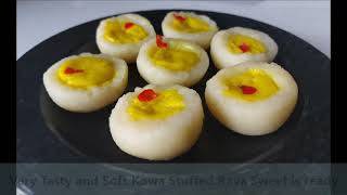 Kowa Stuffed Sooji Sweet | Instant Rava Sweet | Christmas Special Sooji Sweet | No Deep Fry Sweet