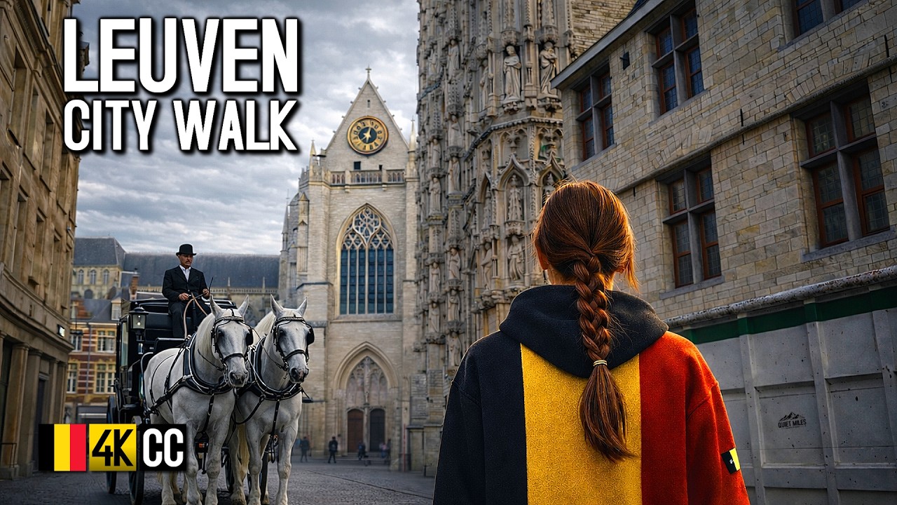Quiet 4K Walk Leuven City Centre 🇧🇪 Old Town Streets