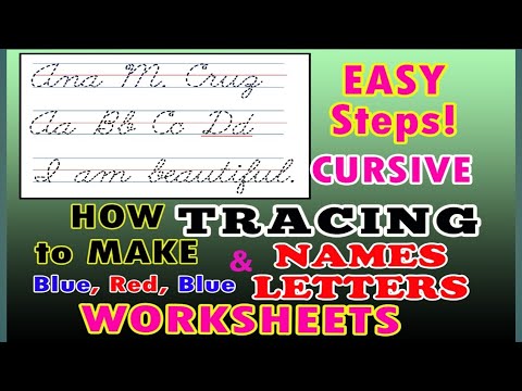 HOW TO MAKE CURSIVE DOTTED TRACING WORKSHEETS USING MICROSOFT WORD