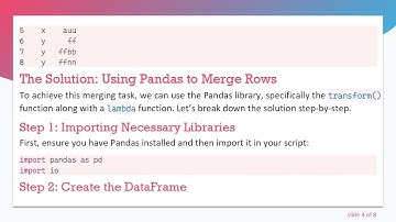 Merging Row Data in Python DataFrames