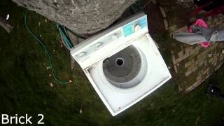 Top loader Washing machine DESTROYED with Bricks