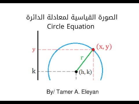 صورة اخرى غيرالقياسية لمعادلة الدائرة 2 Circle Equation