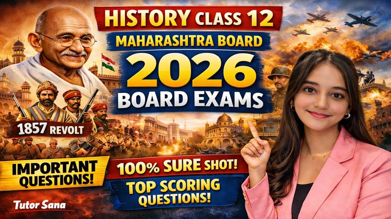 Class 12 History 2026 | MOST IMPORTANT Questions | Maharashtra Board 