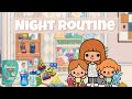 Mom with 2 toddlers night routine | Toca life world