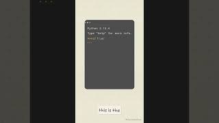 Grade 7 Python U04 L02 — How Python's Interactive Mode Works #Shorts