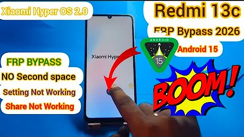 All Redmi 2026 FRP Bypass Android 15 (without pc ) No Second one Redmi 13c 5G FRP Bypass 2026 
