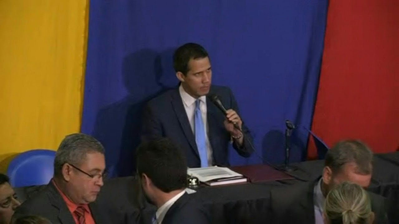 Venezuela's Guaido holds parliamentary session at newspaper office | AFP