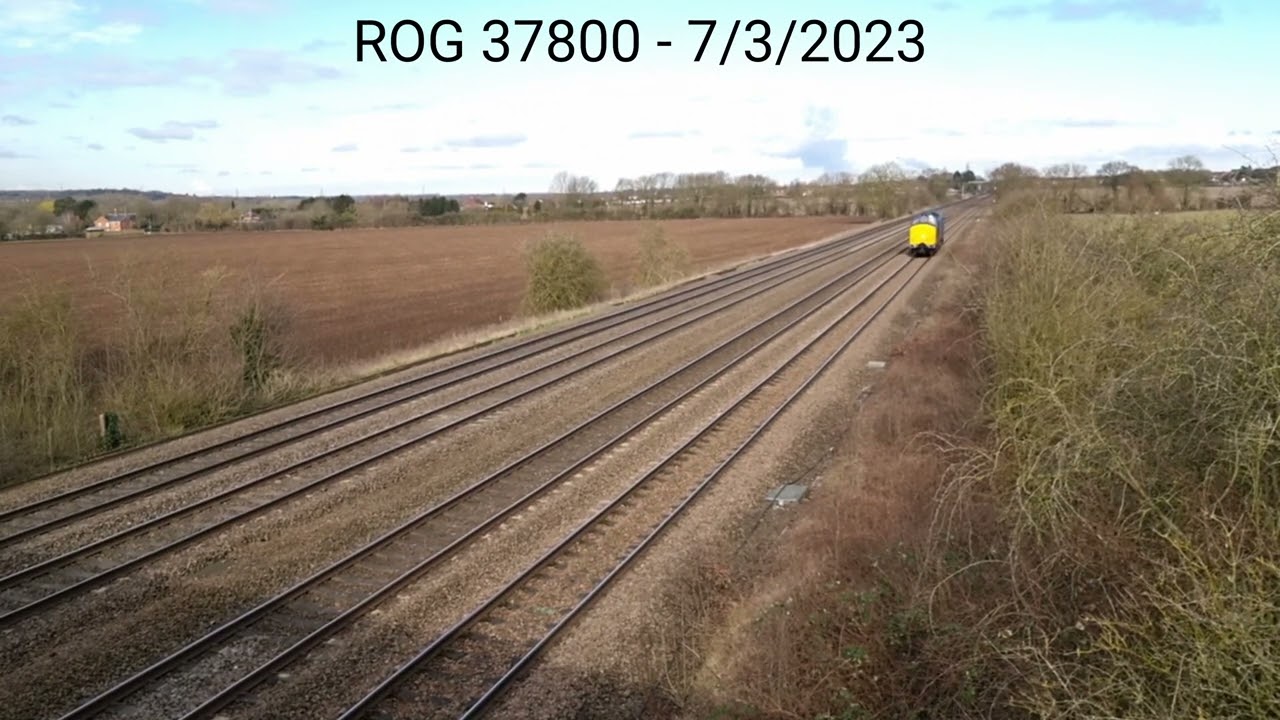 Rail Operations Group 37800 working Derby RTC to Ely MLF Papworth Sidings7/3/2023