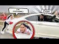 MY CAR WONT START PRANK! (SHE GETS OUT TO PUSH)