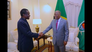 PRESIDENT MAGUFULI MEETS PROFESSOR PLO LUMUMBA AT THE STATE HOUSE DSM.