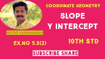 10th STD MATHS EX 5.3(2)The Equation of straight line 2(x-y) + 5 =0. Find it