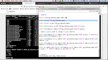 PosgreSQL Demonstration: GROUP BY