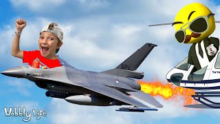 I STOLE A FIGHTER JET! / Wobbly Life Video Game