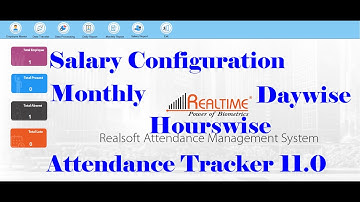 How to do salary Configuration in realtime software Attendance Tracker 11.0