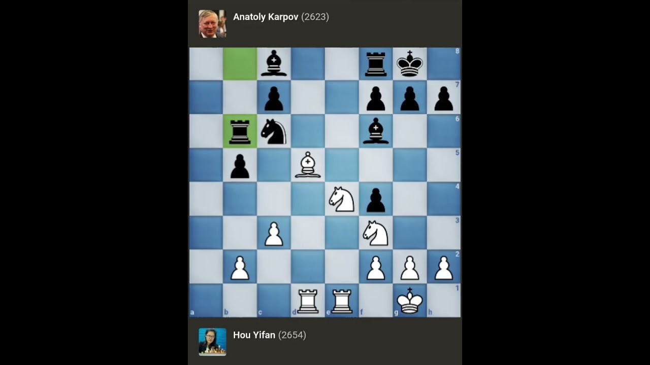 Hou Yifan vs Anatoly Karpov || World Chess Match • Harbin - China (2018)