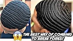 THE BEST WAY OF COMBING YOUR 360 WAVES TO BREAK FORKS & BETTER CONNECTIONS! (COMB WITH ME)