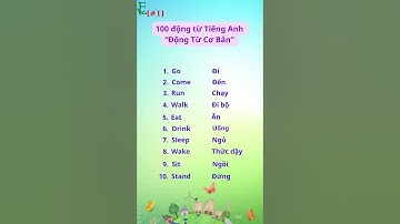100 Động Từ Tiếng Anh Thông Dụng - Động Từ Cơ Bản [#1] #shorts