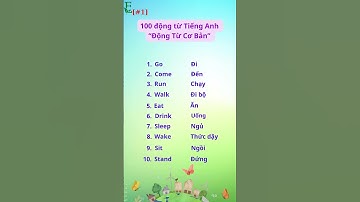 100 Động Từ Tiếng Anh Thông Dụng - Động Từ Cơ Bản [#1] #shorts