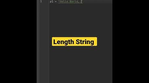 calculate length of the string in python program