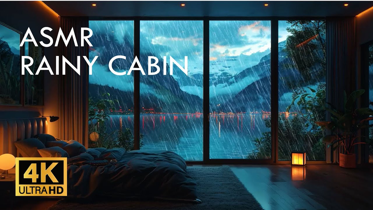 ASMR - 6 Hours Rainy Cabin Ambience: Relaxing Rain Sounds for Sleep and ...