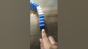 greatest domino effect by dominoes colour by colour |blue and white #dominoes #shorts