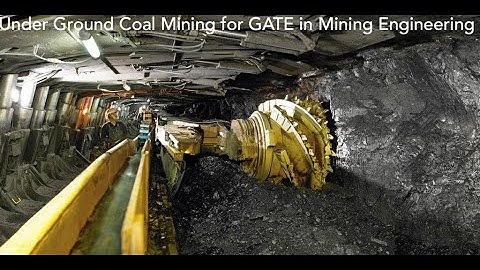 MINING ENGINEERING LECTURES | UNDERGROUND COAL MINING METHODS | LECTURE 1| #GATE LECTURES by AIR 39