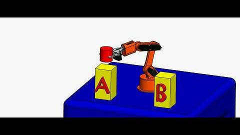 tay máy robot gắp vật từ A đến B