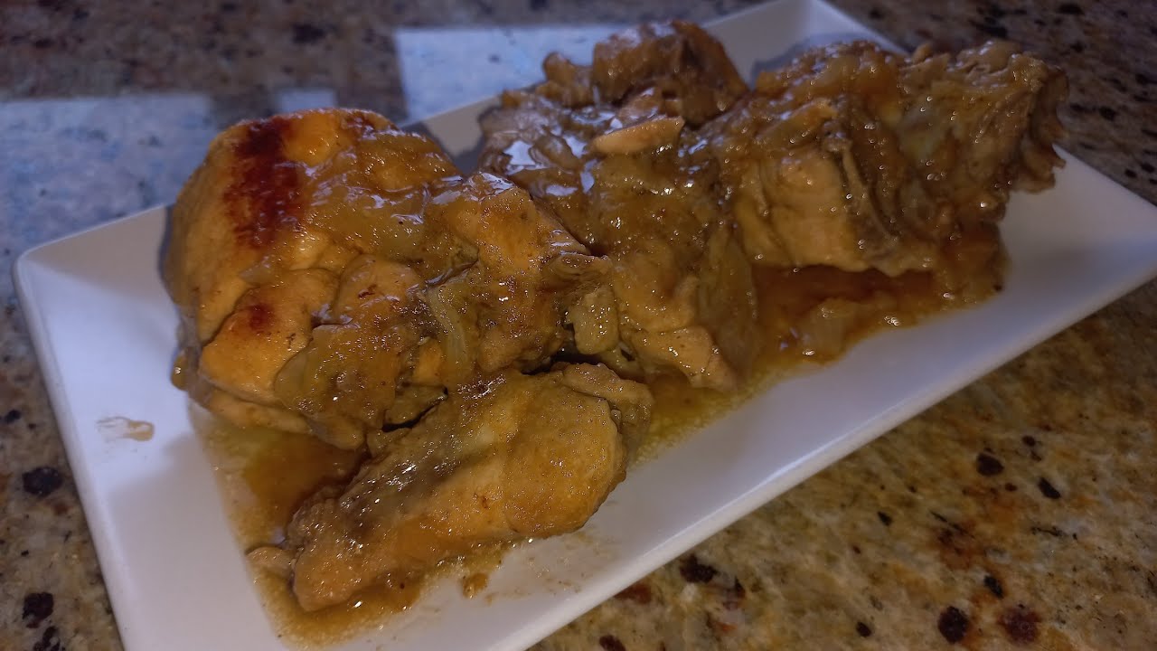 POLLO EN SALSA DE CEBOLLA FACIL Y RAPIDO