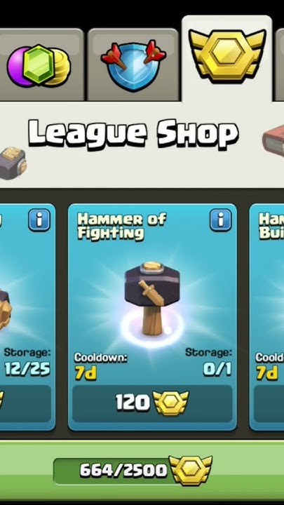 What Is The League Shop In Clash Of Clans Claiming Hammer of Fighting from the League Shop | Clash of Clans Power