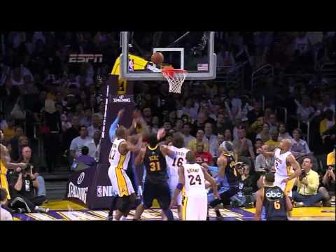 02-28-2010 - Nuggets vs. Lakers - Ron Artest Tough Defense On Carmelo Anthony (HD)