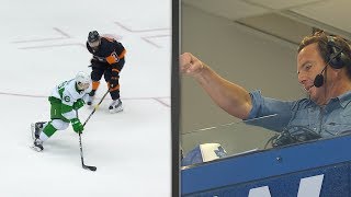 Actor will arnett joins the maple leafs' broadcast and gives a lively
call of zach hyman's goal for latest hockey action, subscribe to our
channel by cli...