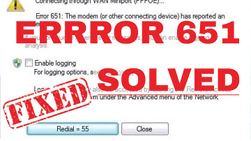How to Fix Error 651 in Windows and Broadband Connection