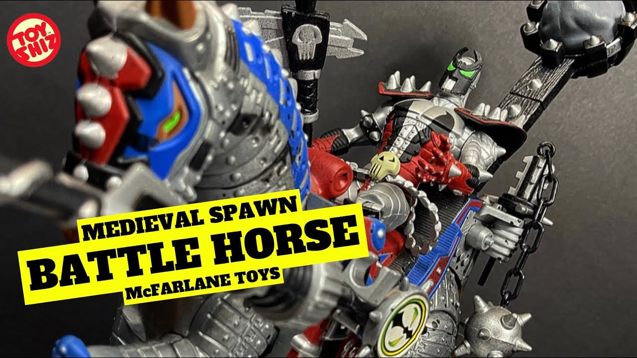 1995 MEDIEVAL SPAWN w/ BATTLE HORSE | Spawn Series III | McFarlane