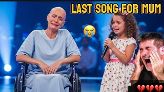 8-Year-Old Girl Brings Audience to Tears on America’s Got Talent | My Mom’s Last Song Heartbreaking 