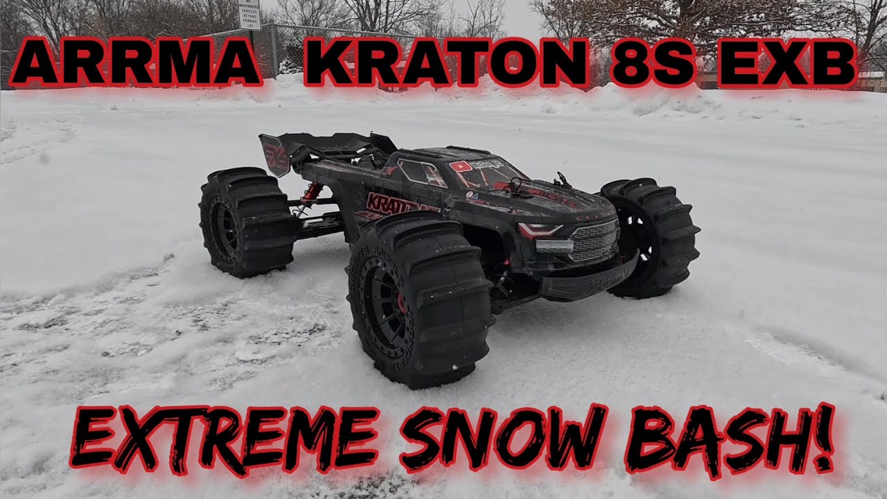Arrma Kraton 8s Exb Speed Test And Snow Bash Vs Traxxas Xmaxx Youtube 