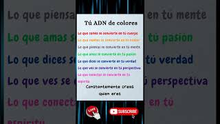 Tu ADN de Colores: Crea Quién Eres #motivacion #apexdepoder #mentalidad  #shortsmotivacionales #fyp