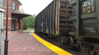 CSX Q416 mixed freight  WB with 6 engines at Points of Rocks MD