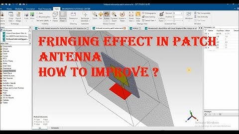 effect of  fringing field in patch antenna how to improve in cst