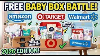 Amazon vs. Target vs. Walmart: Best FREE Baby Registry Boxes 2026!