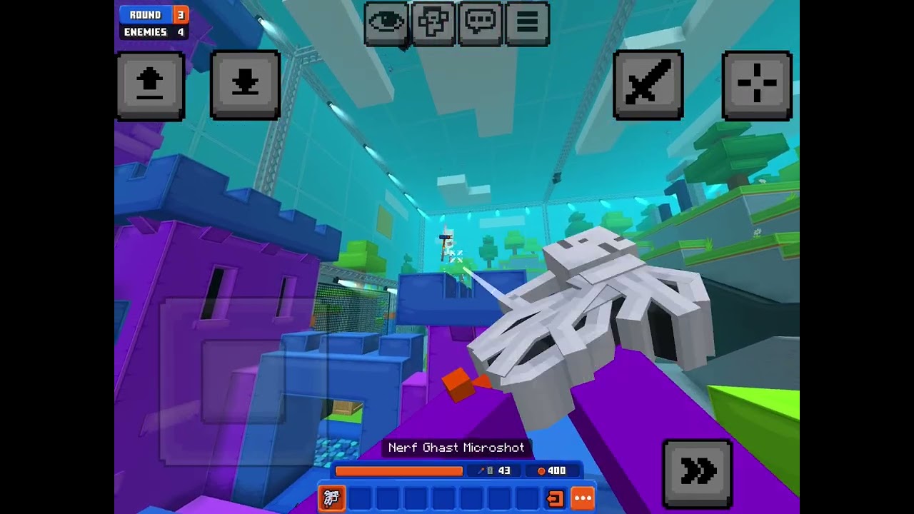 Playing nerf world mod bedrock edition