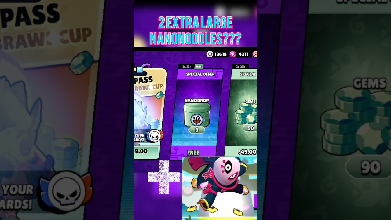 Getting Shukuteki Tara from a FREE drop?! 🤯🎁 #brawlstars #shorts #epicskin