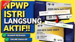 Cara mengaktifkan NPWP ISTRI SPDN belum aktif secara online lewat coretax 