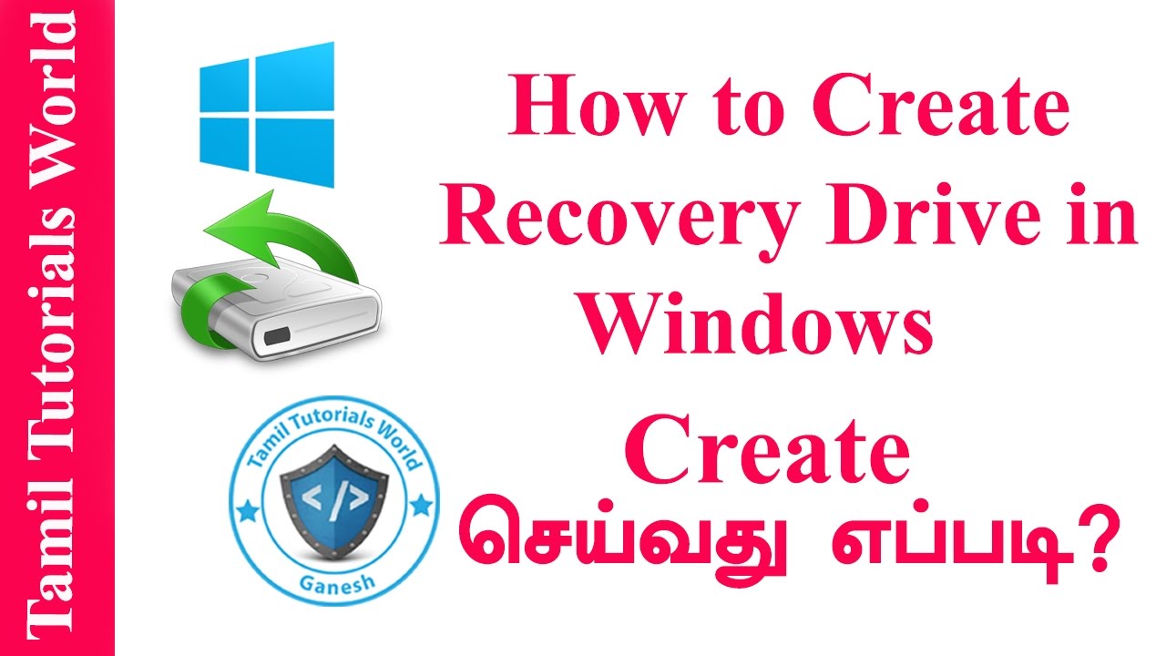 How to Create Recovery Drive in Windows Tamil Tutorials_HD - YouTube